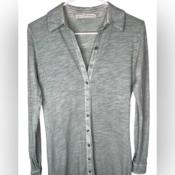 Peruvian Connection Verdigris Lagos Shirt Dress Women’s XS in Green Button Up - Picture 5 of 8